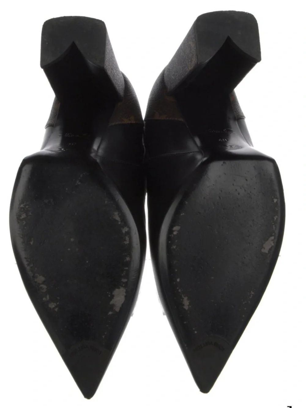 Louis Vuitton Leather Monogram Booties